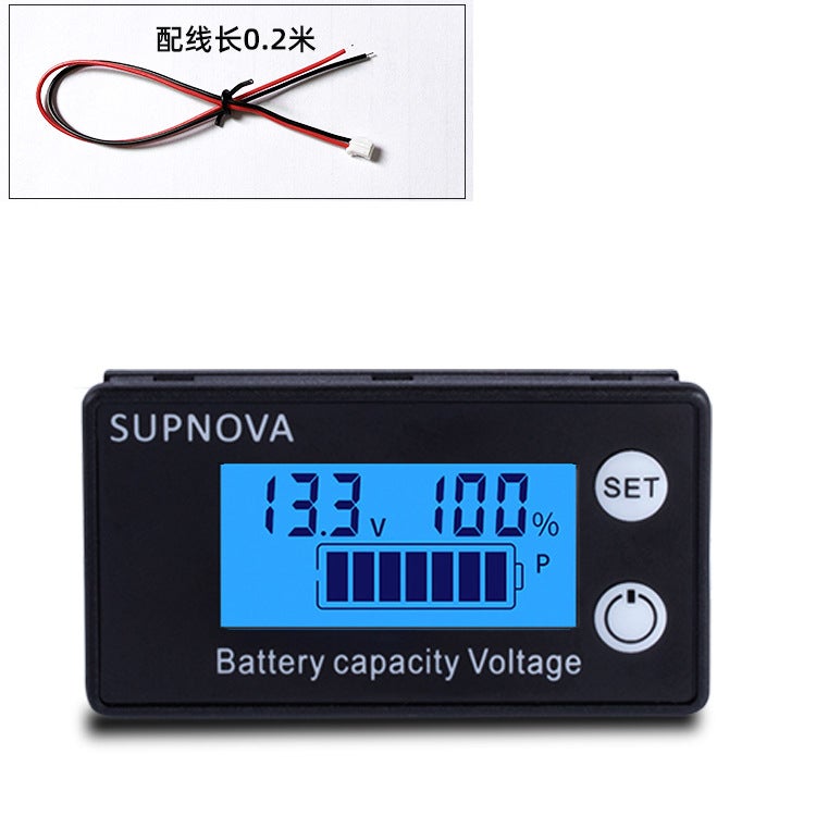 Electricity Meter Lcd Dc Battery Display Electric Vehicle Battery Lead-Acid Battery Lithium Battery 8-100V - Image 1